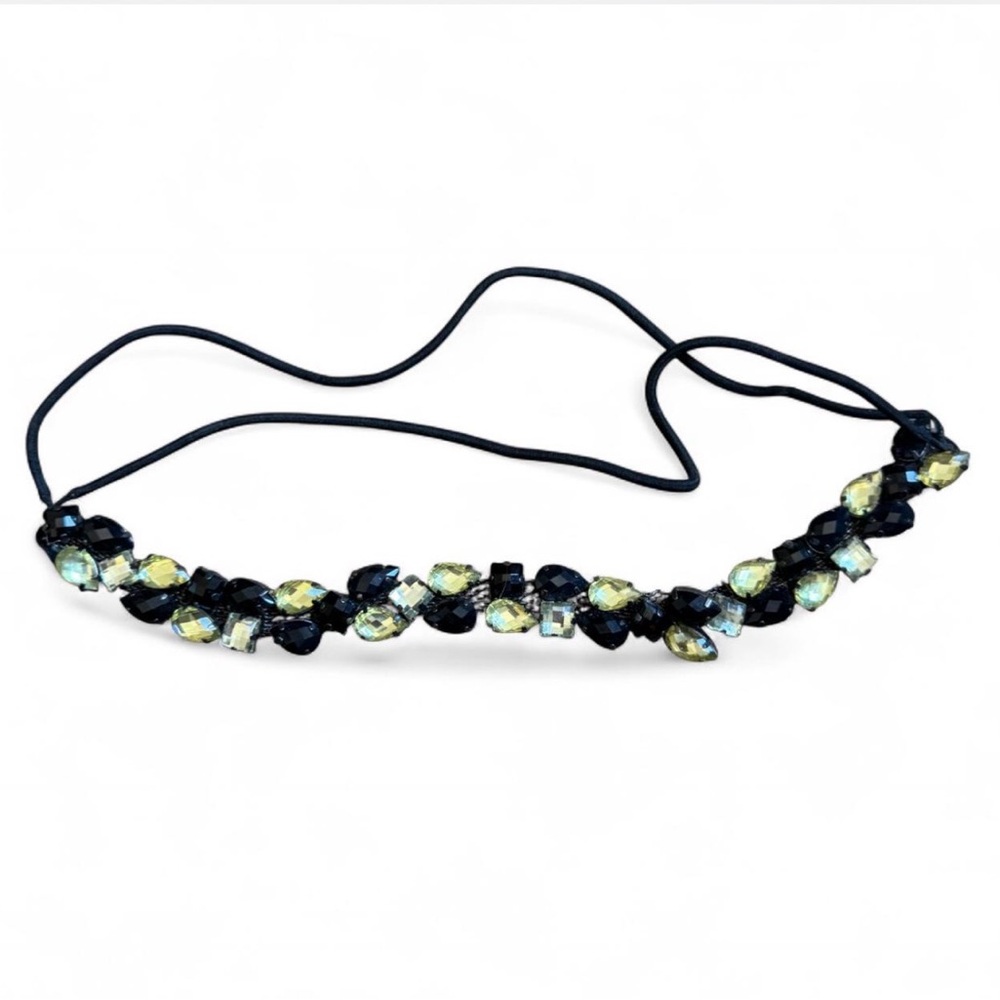 Black and Yellow Rhinestone Headband